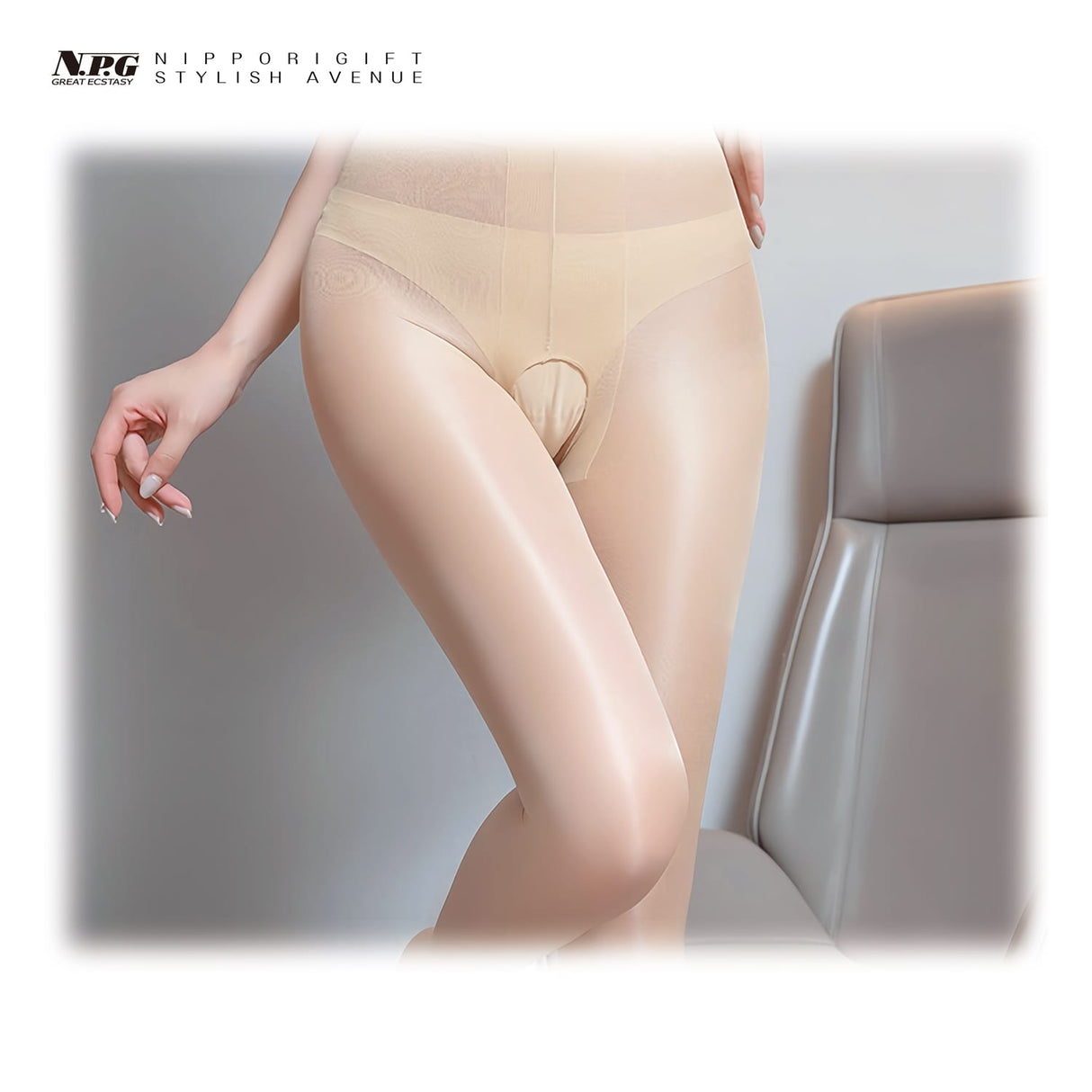 Stylish Avenue - ถุงน่องแฟนซีเนื้อเงาแบบฉลุ