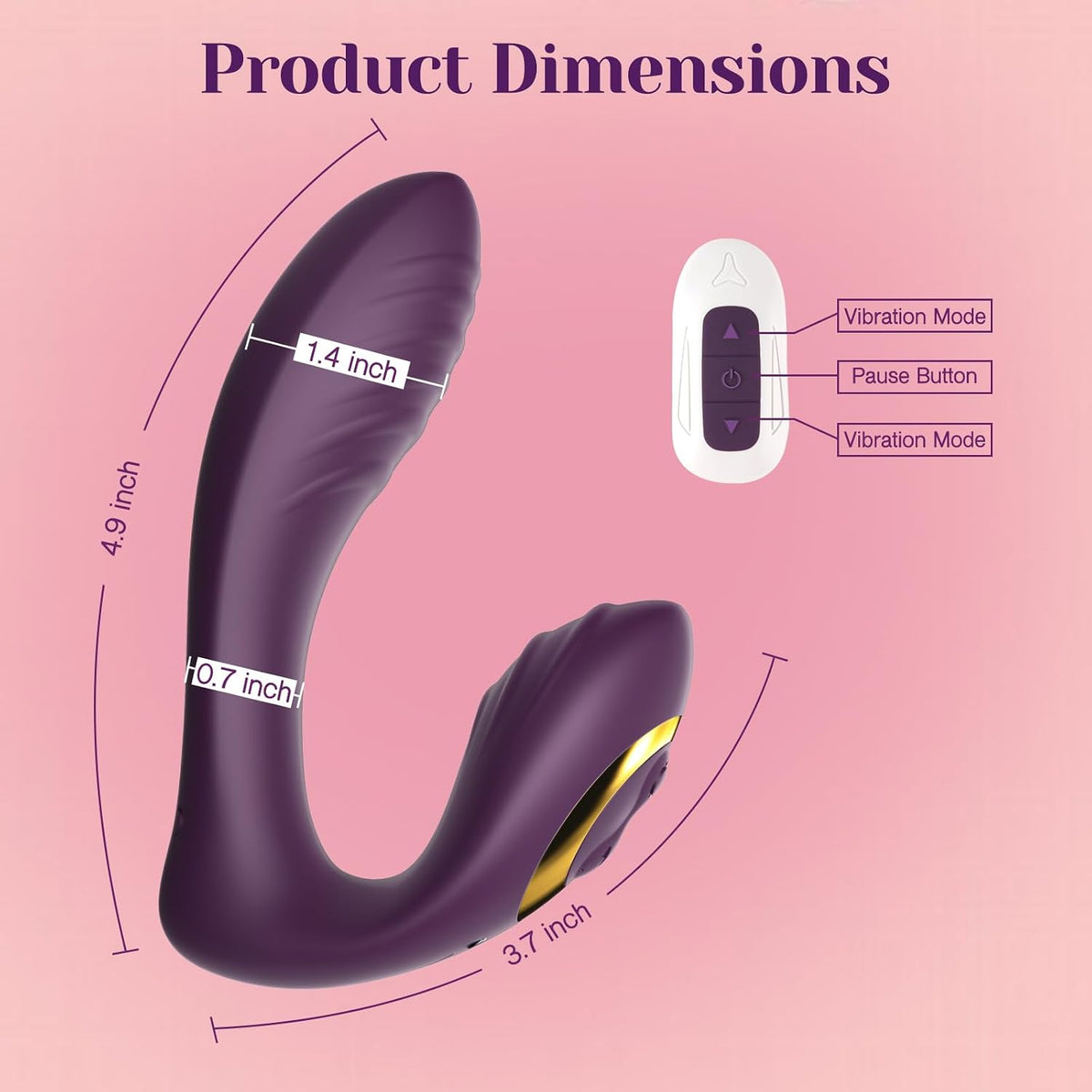 Tracy's Dog - OG Dual-Vibe Remote Control Wearable G-Spot & Clitoral Vibrator (Purple)