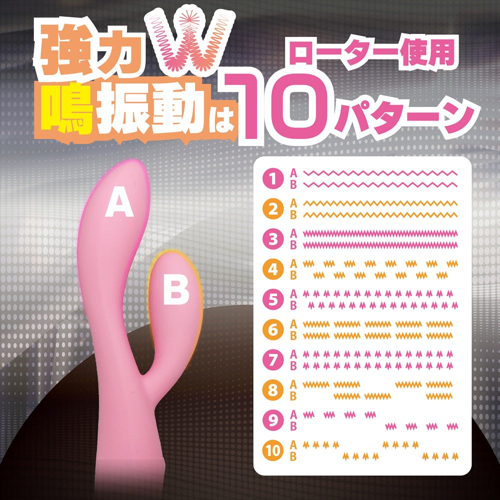 Magic Eyes - ซิงโคร W เครื่องสั่นแบบชาร์จไฟได้ ปรับงอได้ ปลายสองด้าน (สีชมพู)