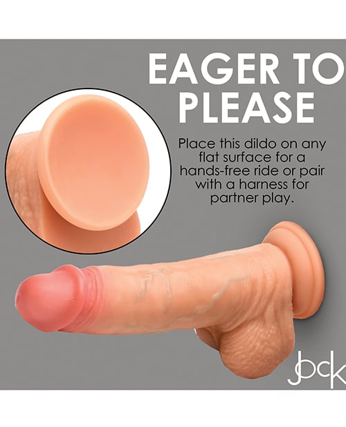Curve Novelties - Jock Real Skin 20.3 cm Silicone Suction Dildo (Beige) CN1011 CherryAffairs