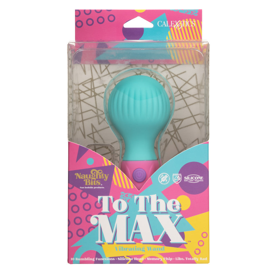 CalExotics - เครื่องสั่นขนาดมินิแบบแท่งชาร์จไฟได้ Naughty Bits To The Max (สีน้ำเงิน)