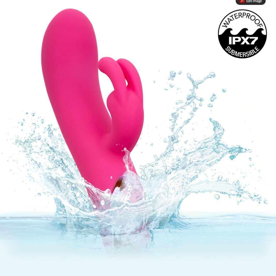 CalExotics - เครื่องสั่นกระต่ายแบบชาร์จไฟได้ Kroma Turbo G Bunny (สีชมพู)