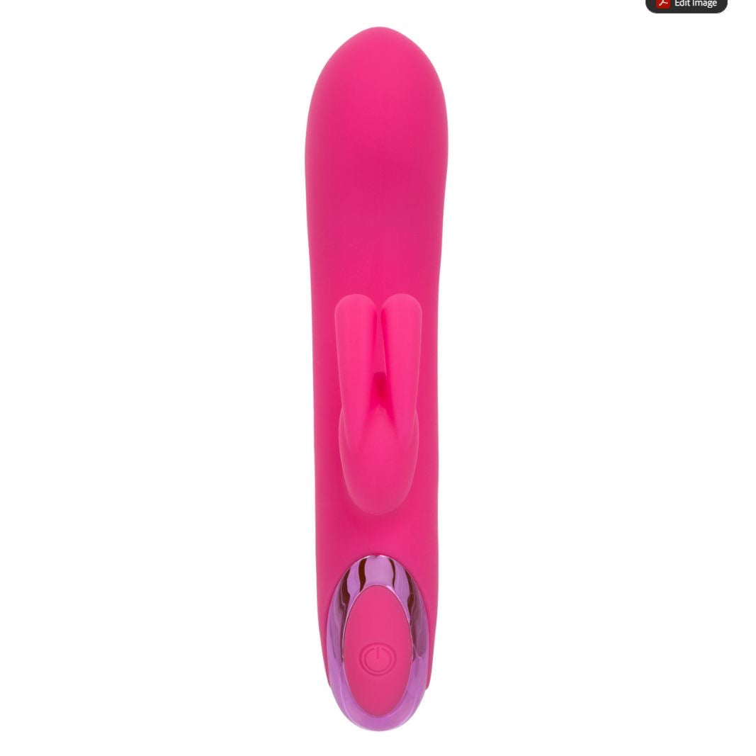 CalExotics - เครื่องสั่นกระต่ายแบบชาร์จไฟได้ Kroma Turbo G Bunny (สีชมพู)