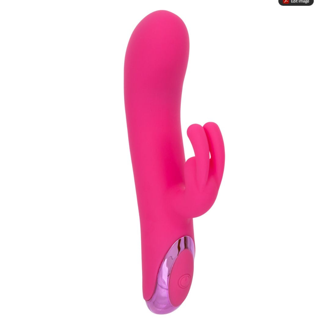 CalExotics - เครื่องสั่นกระต่ายแบบชาร์จไฟได้ Kroma Turbo G Bunny (สีชมพู)