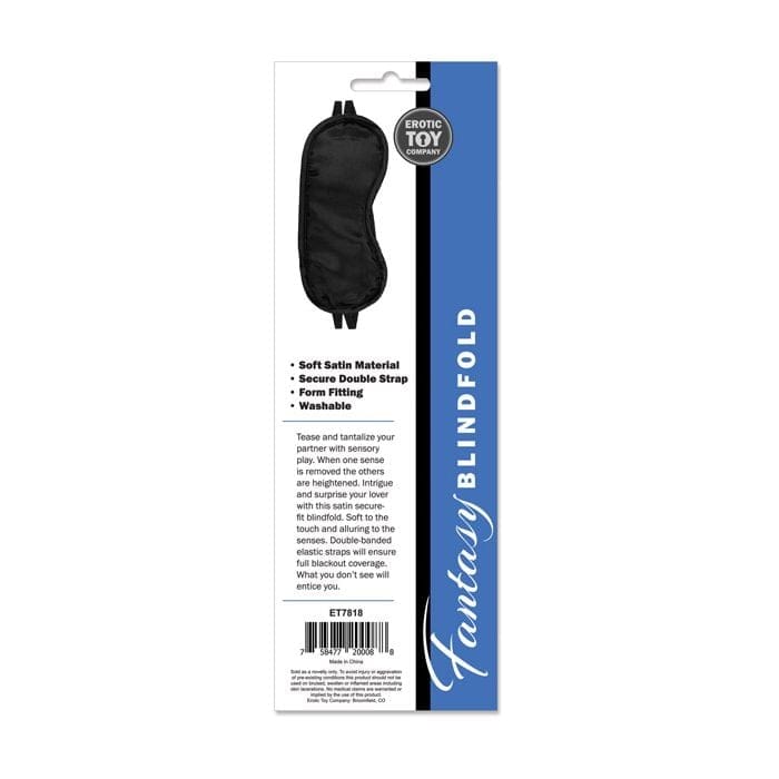 Erotic Toy Company - Satin Fantasy Sensory Blindfold (Black) ETC1001 CherryAffairs