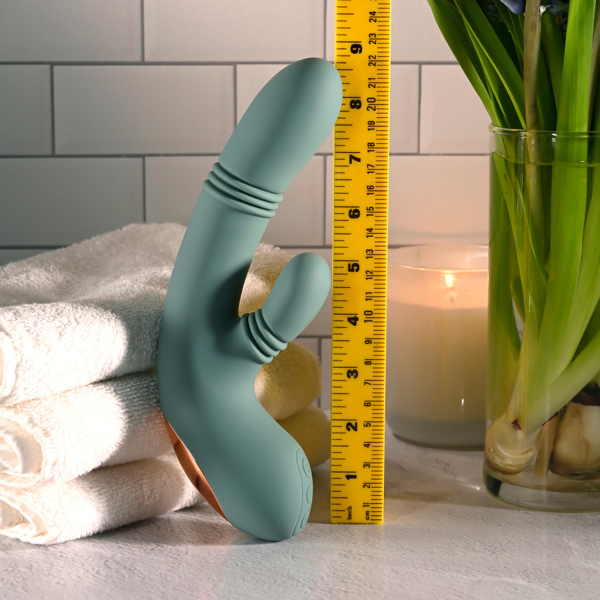 Evolved - Rub Me Tender Rechargeable Rabbit Vibrator (Green)