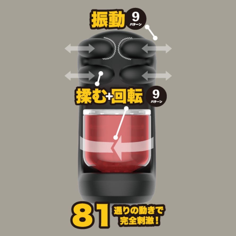 Asahi - Rotating Stroker Masturbator (Black) OT1281 CherryAffairs