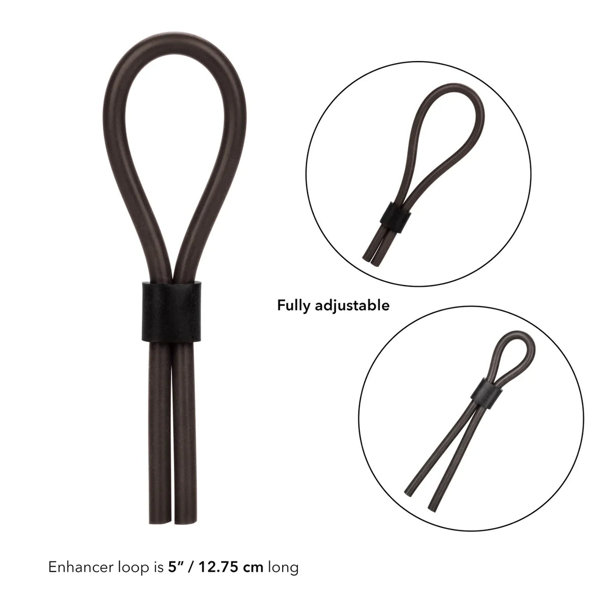 CalExotics - Silicone Stud Adjustable Lasso Cock Ring (Black) CE2200 CherryAffairs