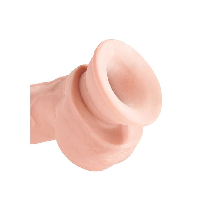 Pipedream - King Cock Plus Triple Density Suction Dildo with Balls (Beige) PD2077 CherryAffairs
