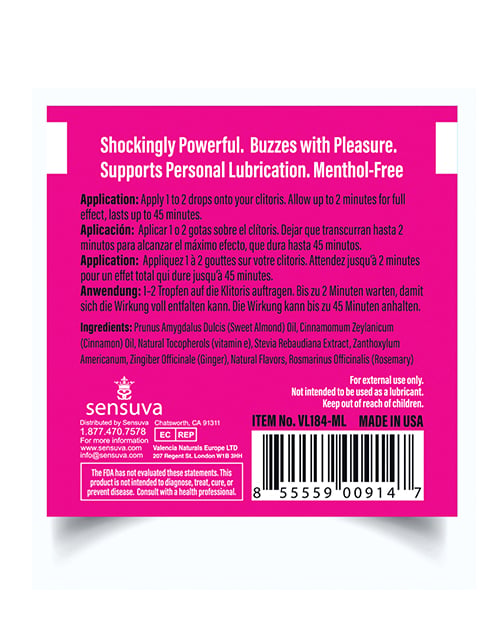 Sensuva - ON Original External Arousal Oil Ampoule – product view 2