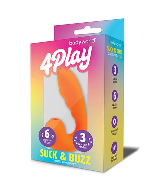 Bodywand - เครื่องสั่นคลิตอริส 4 Play Suck & Buzz (สีส้ม)