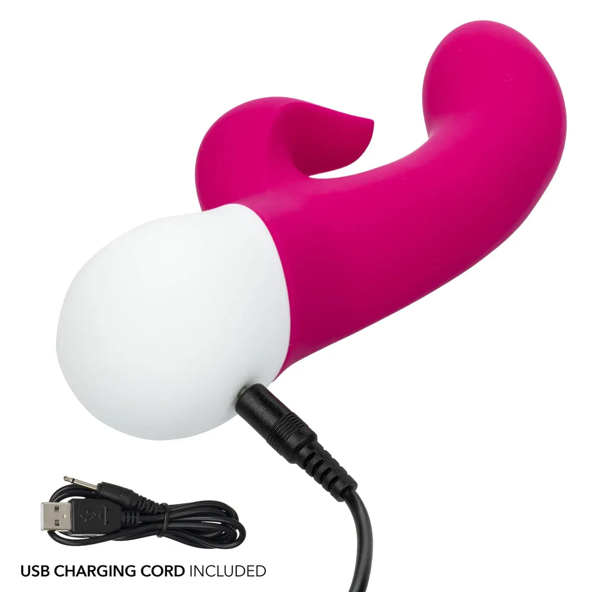 CalExotics - Basic Essentials Rechargeable Dual Pleaser (Pink) CE2182 CherryAffairs