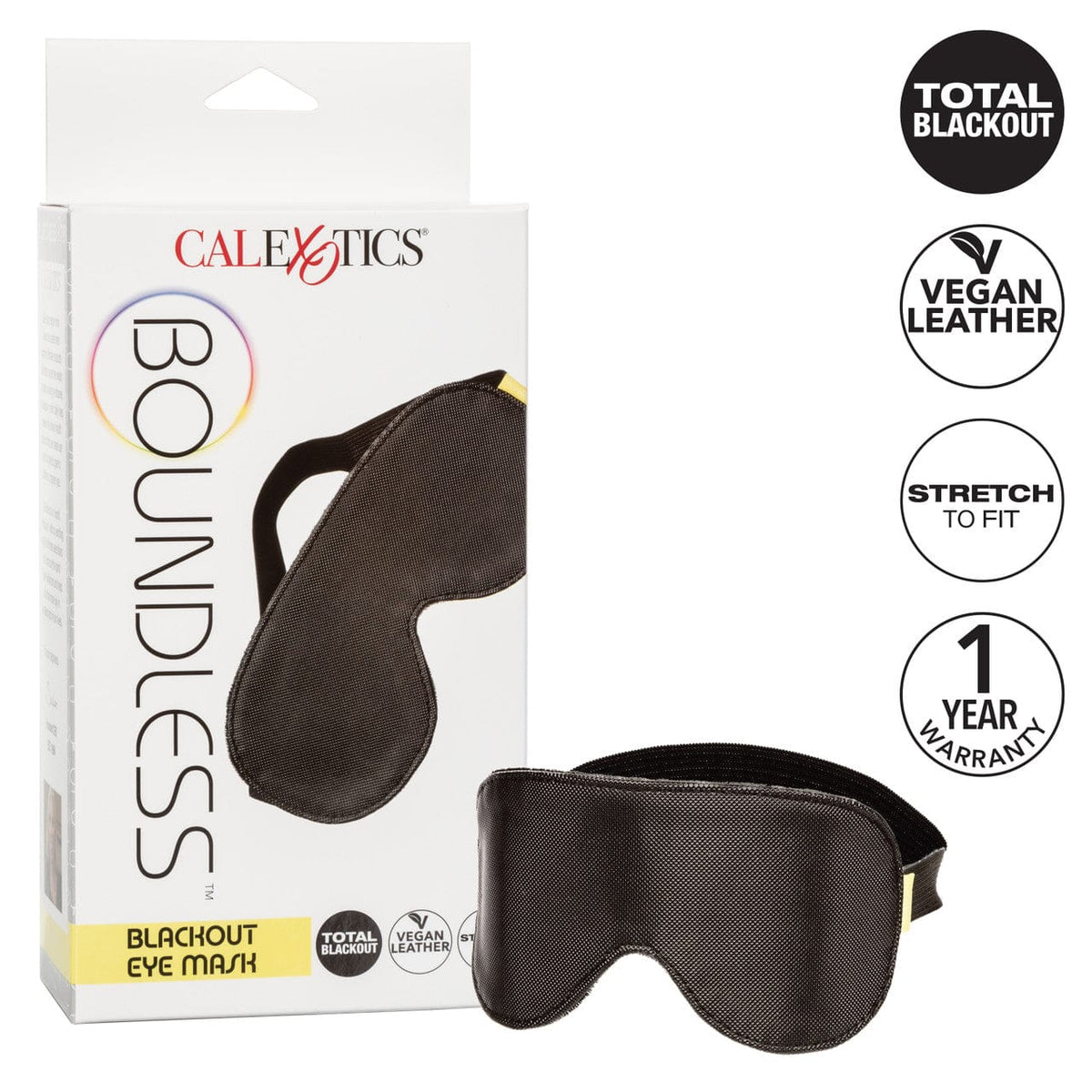 CalExotics - Boundless Padded Blackout Sensory Eye Mask (Black) CE2188 CherryAffairs
