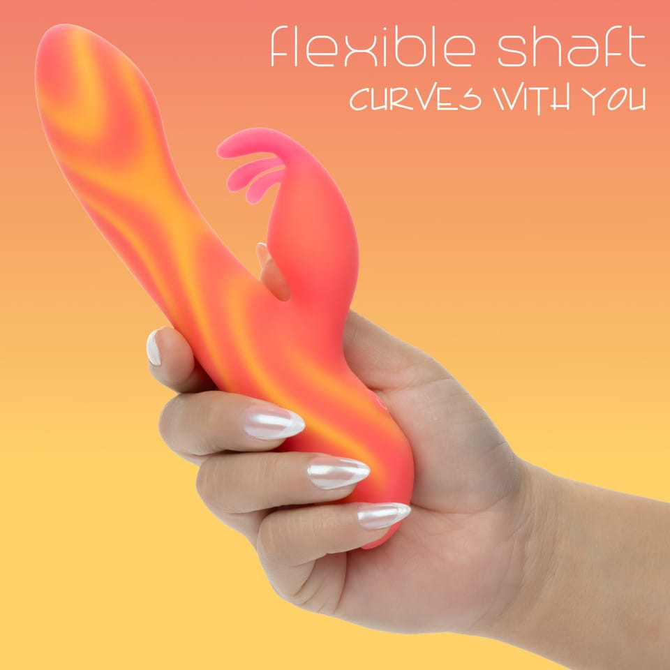 CalExotics - Endless Summer Moonlight Magic Rechargeable Rabbit Vibrator (Orange) CE2149 CherryAffairs