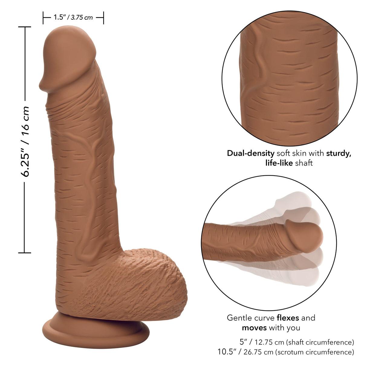 California Exotics - Dual Density Silicone Studs Realistic Dildo CherryAffairs