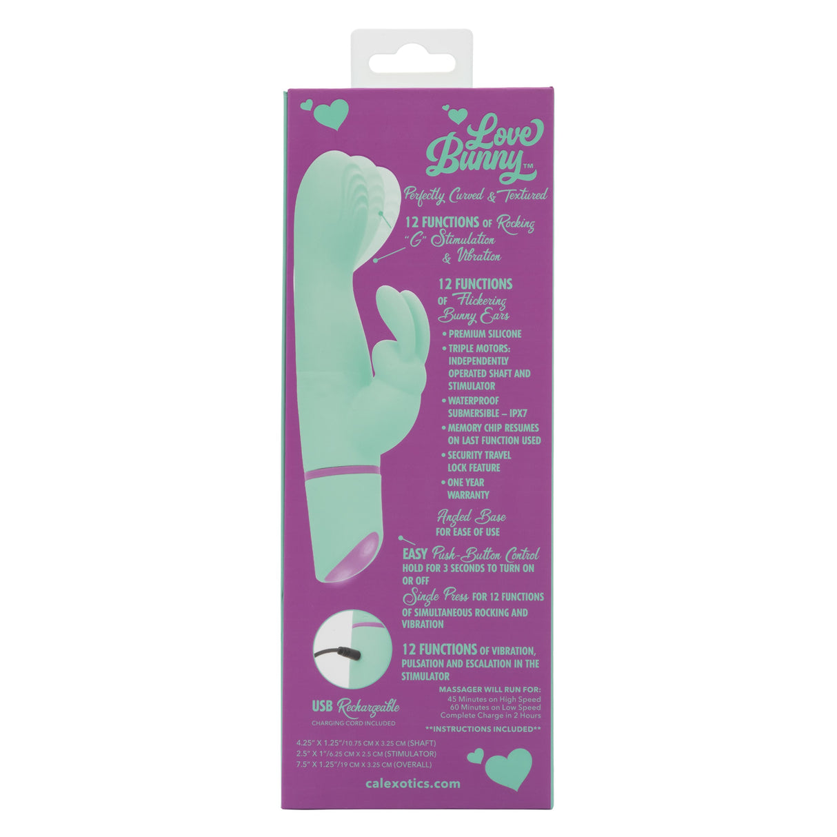 California Exotics - Love Bunny Rockin G Bunny Rabbit Vibrator (Green) CE2126 CherryAffairs