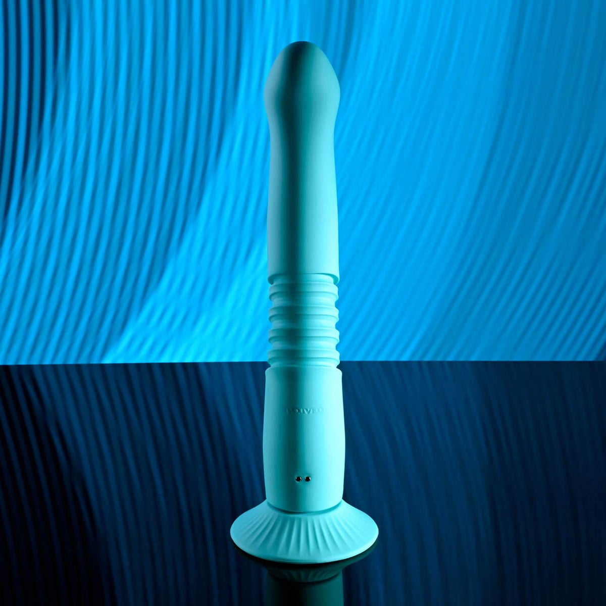 Evolved - Bunny Hop Suction-Base Thrusting Rabbit Vibrator (Blue) EV1215 CherryAffairs