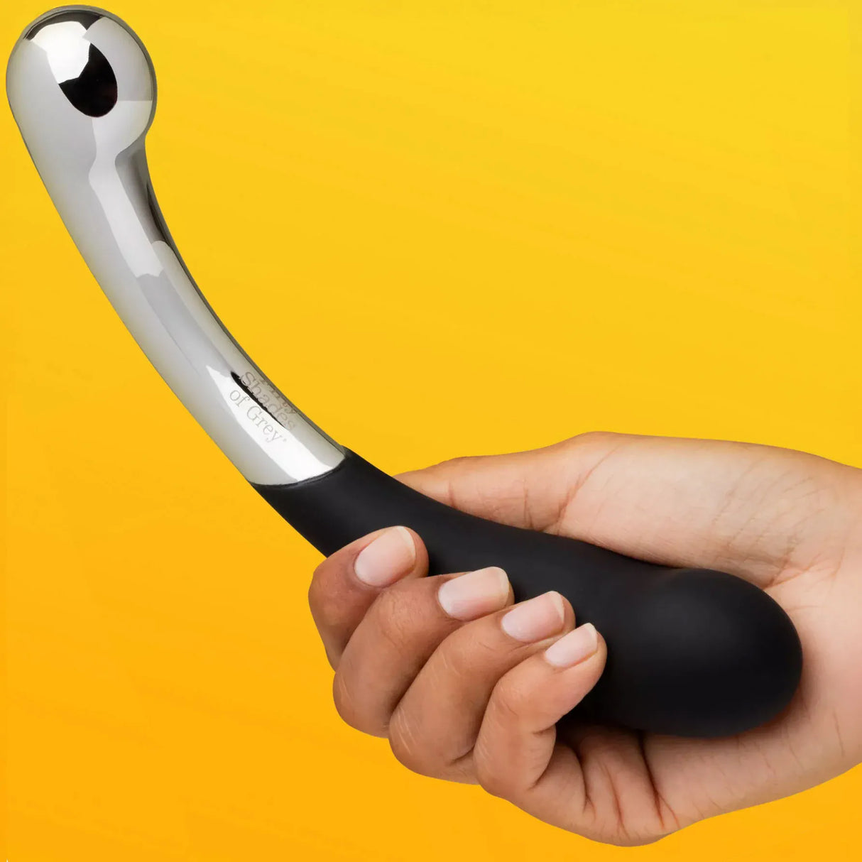 Fifty Shades of Grey - Sweet Pressure Steel and Silicone Wand (Black) FSG1183 CherryAffairs