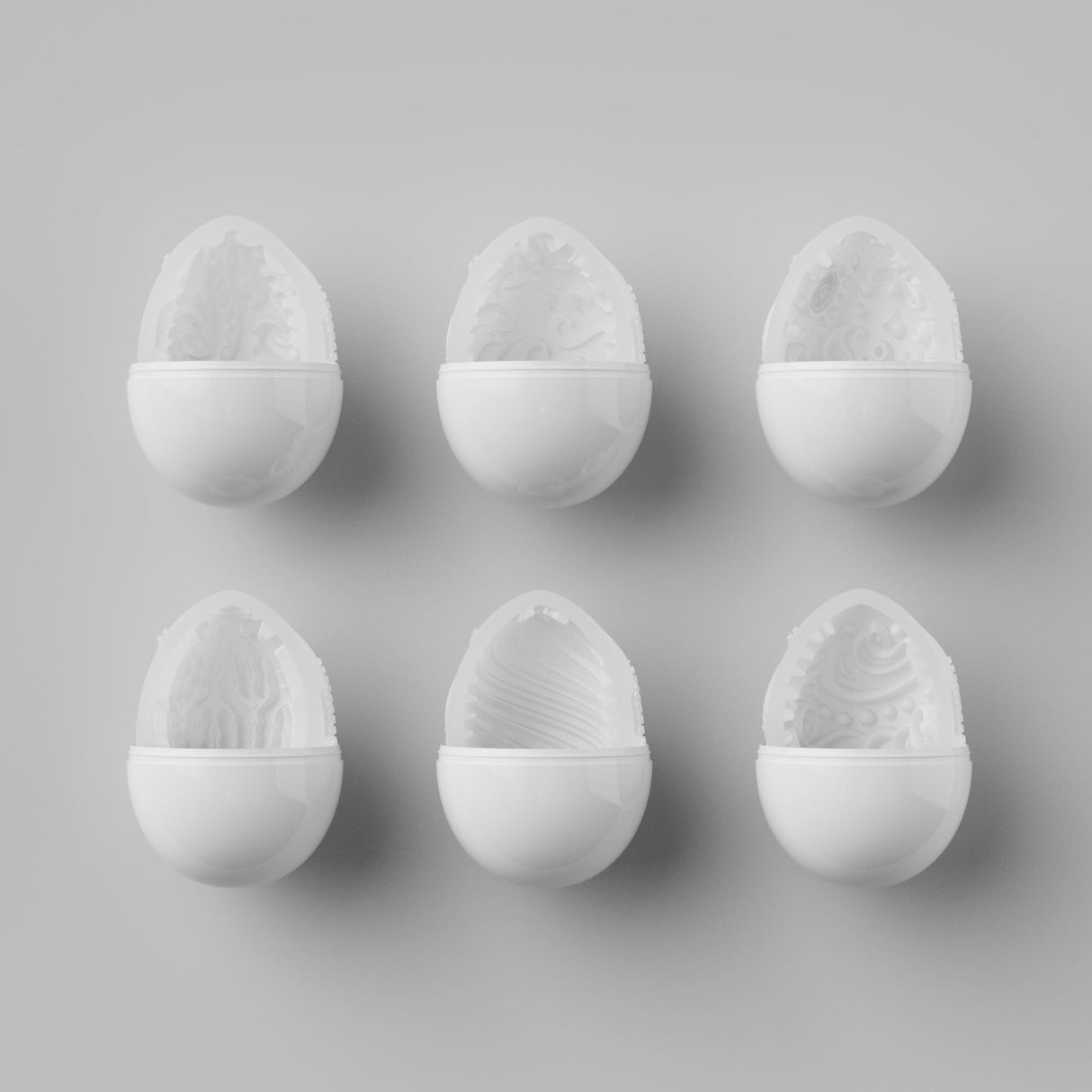 Lovense - Kraken 6 Pack Soft stretchy Egg Masturbator (White) LOS1049 CherryAffairs