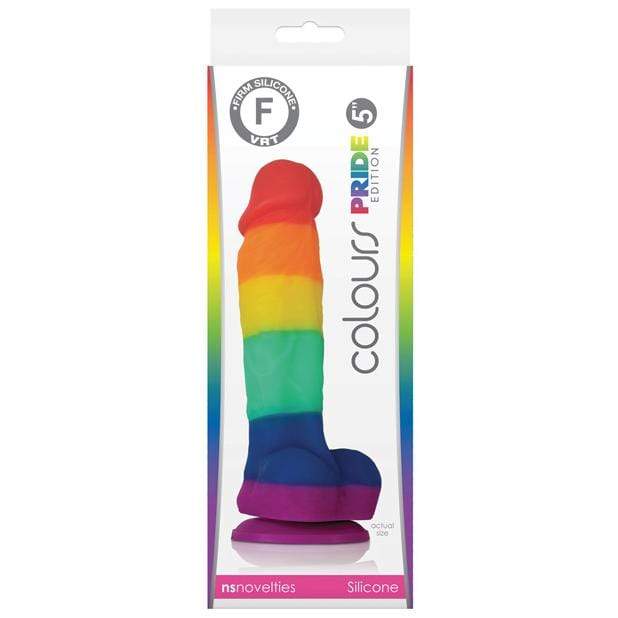 NS Novelties - Colours Pride Edition Suction Cup Silicone Realistic Dildo with Balls Realistic Dildo with suction cup (Non Vibration)