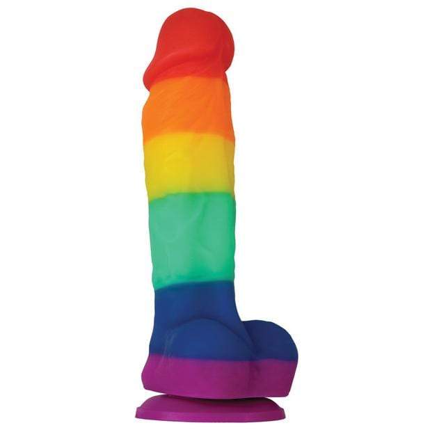 NS Novelties - Colours Pride Edition Suction Cup Silicone Realistic Dildo with Balls Rainbow 657447098819 Realistic Dildo with suction cup (Non Vibration)