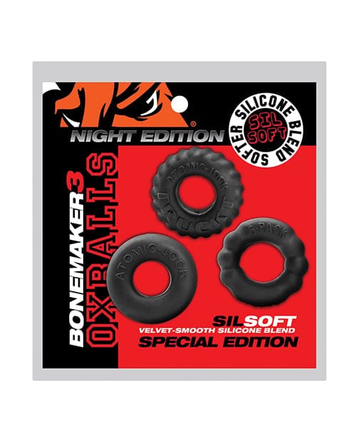 Oxballs - Bonemaker Night Edition Three-Piece Cock Ring Set OX1058 CherryAffairs