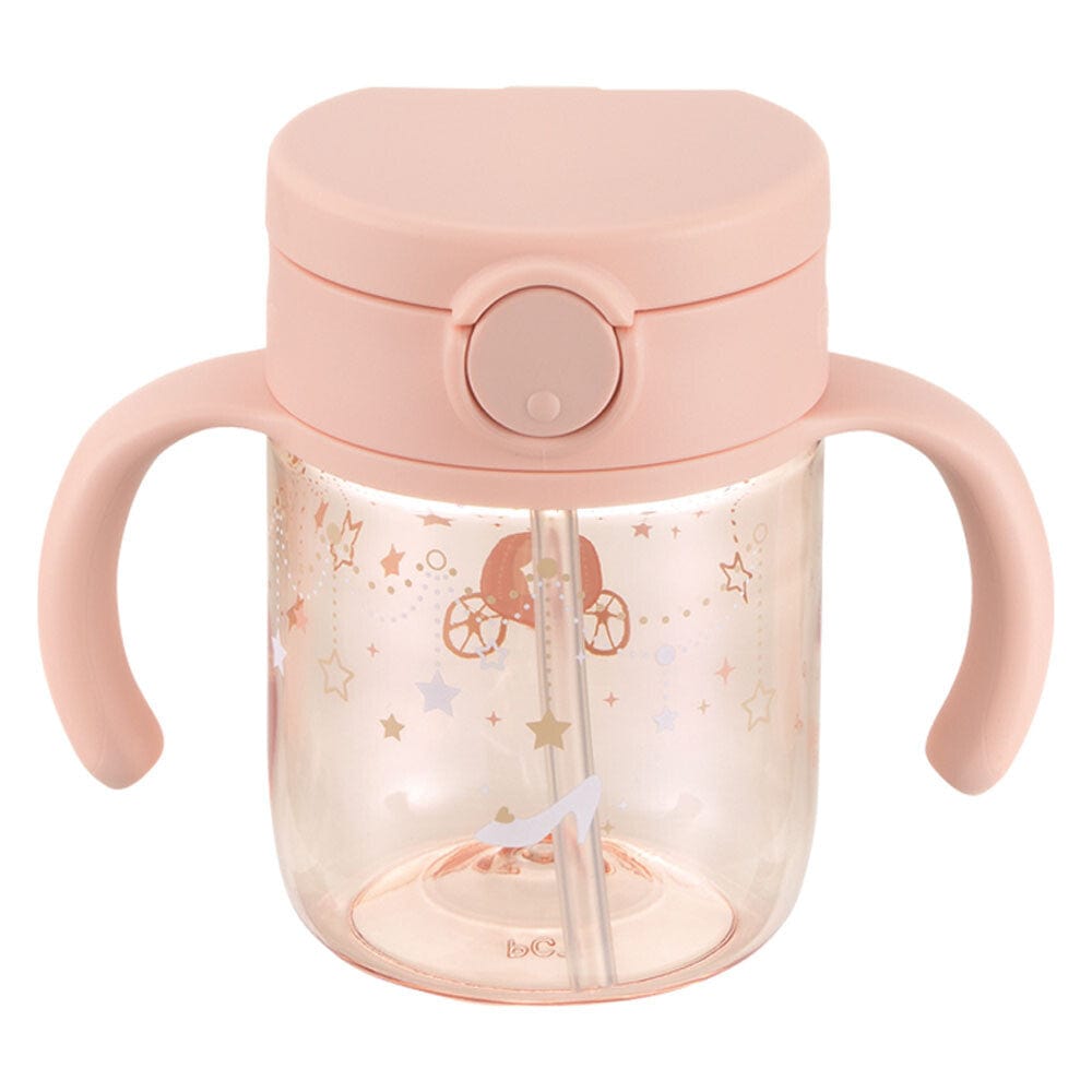 Richell - Axstars Baby Straw Cup Clear Tritan Training Water Bottle Mug Pink 4945680204439 Baby Water Bottle