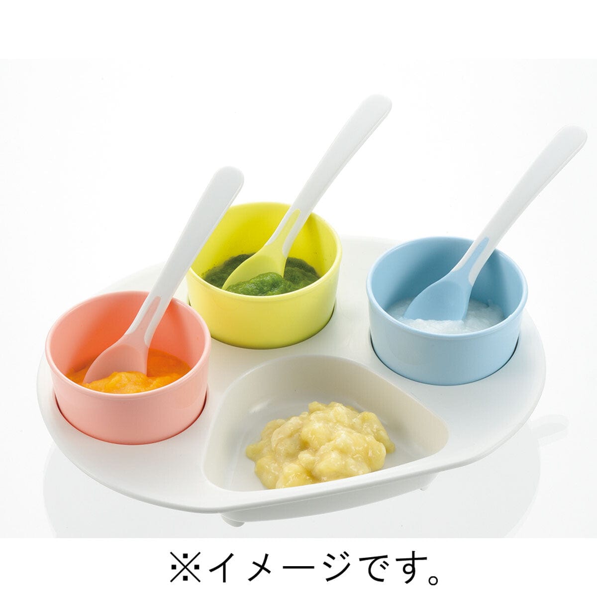 Richell - T.L.I Try Series Baby Food Starter Tableware Set Baby Utensils Set
