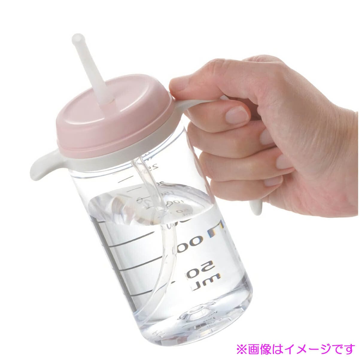 Richell - You Can Use It Easy Handle Clear Drinking Straw Cup Baby Cup