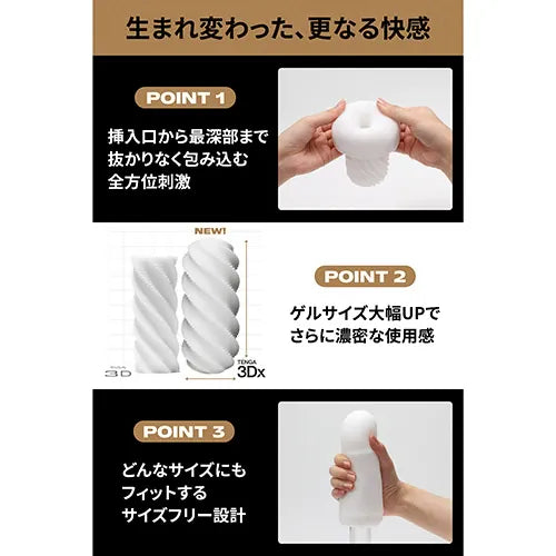 Tenga - 3Dx Series Soft Stroker Masturbator CherryAffairs