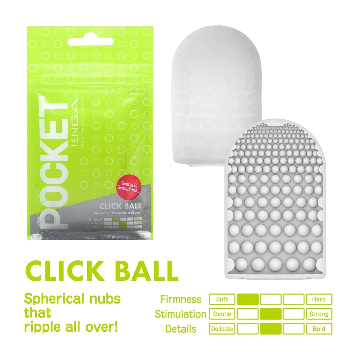 Tenga - Pocket Stroker Masturbator (Clear) - CherryAffairs.sg