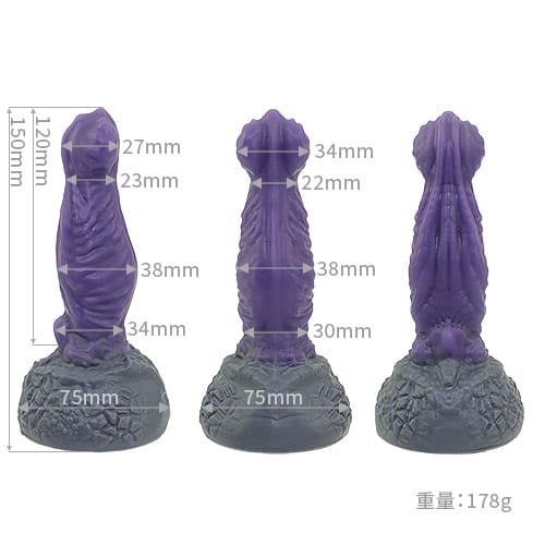 Tomax - Origin Fantasy Silicone Suction Cup Dildo (Purple) CherryAffairs