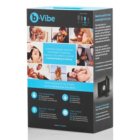 B-Vibe - Snug Plug Weighted Silicone Anal Plug Anal Plug (Non Vibration)