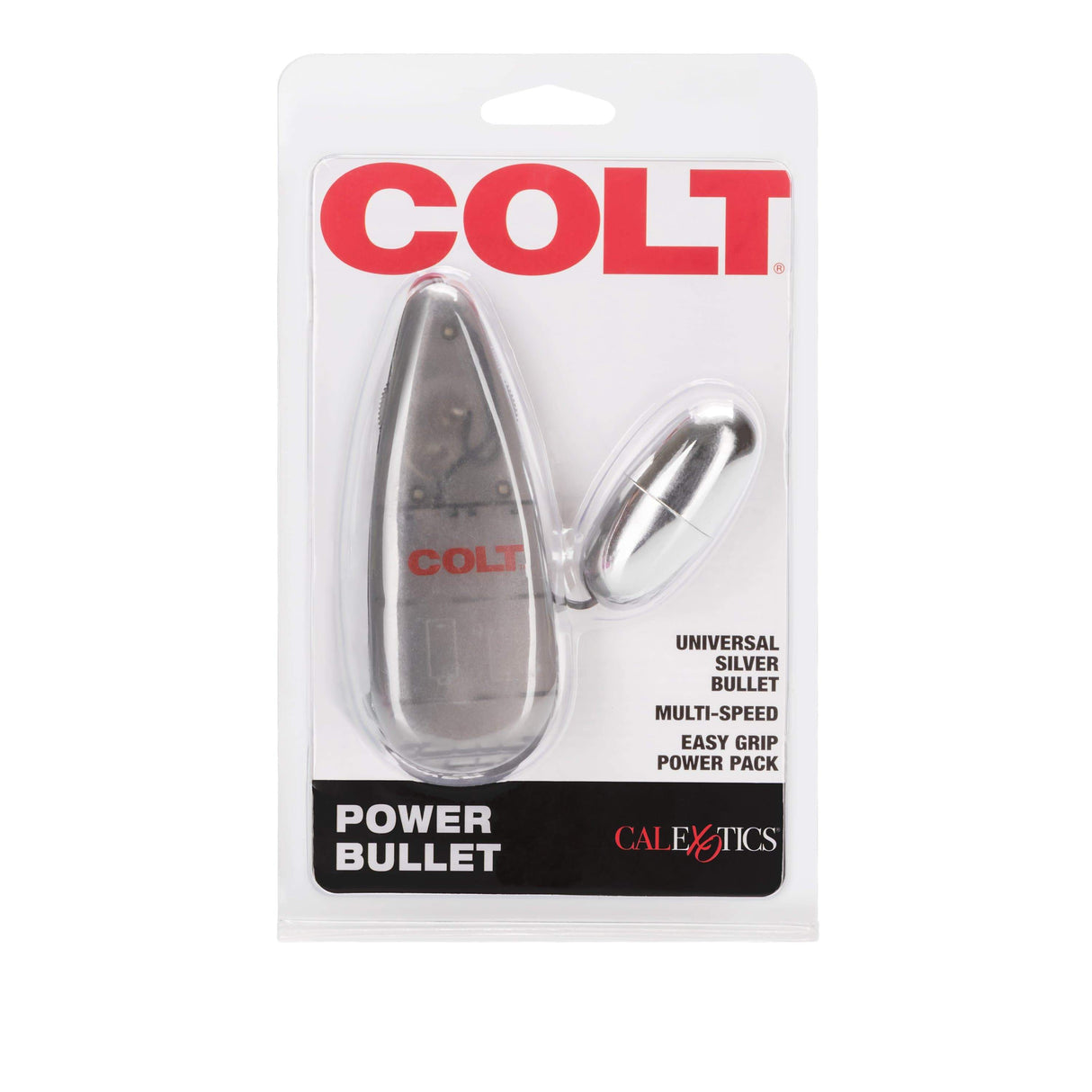 California Exotics - COLT Multi Speed Power Pak Bullet with Remote (Silver) Wired Remote Control Egg (Vibration) Non Rechargeable