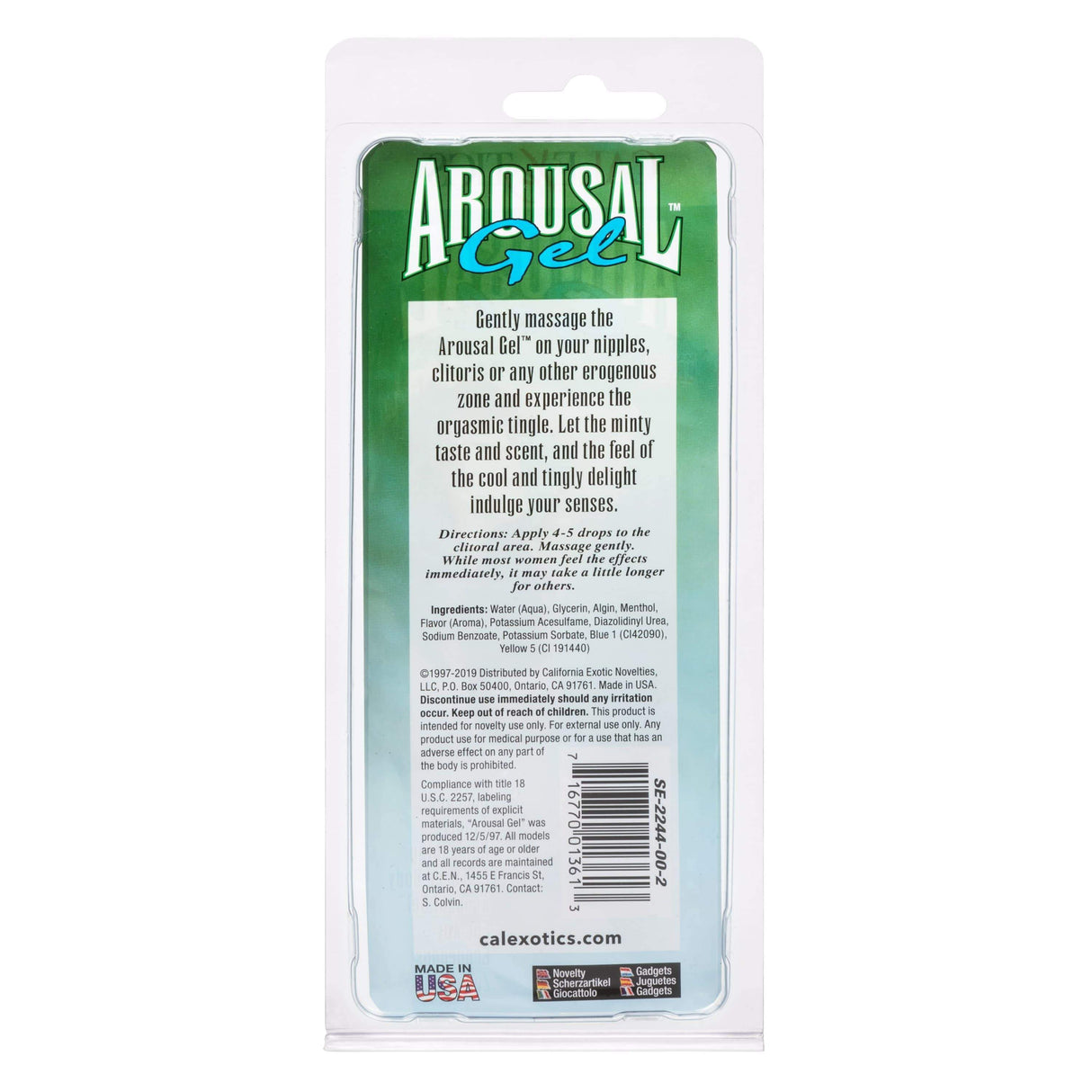 California Exotics - Cool Tingling Arousal Gel 15ml Arousal Gel