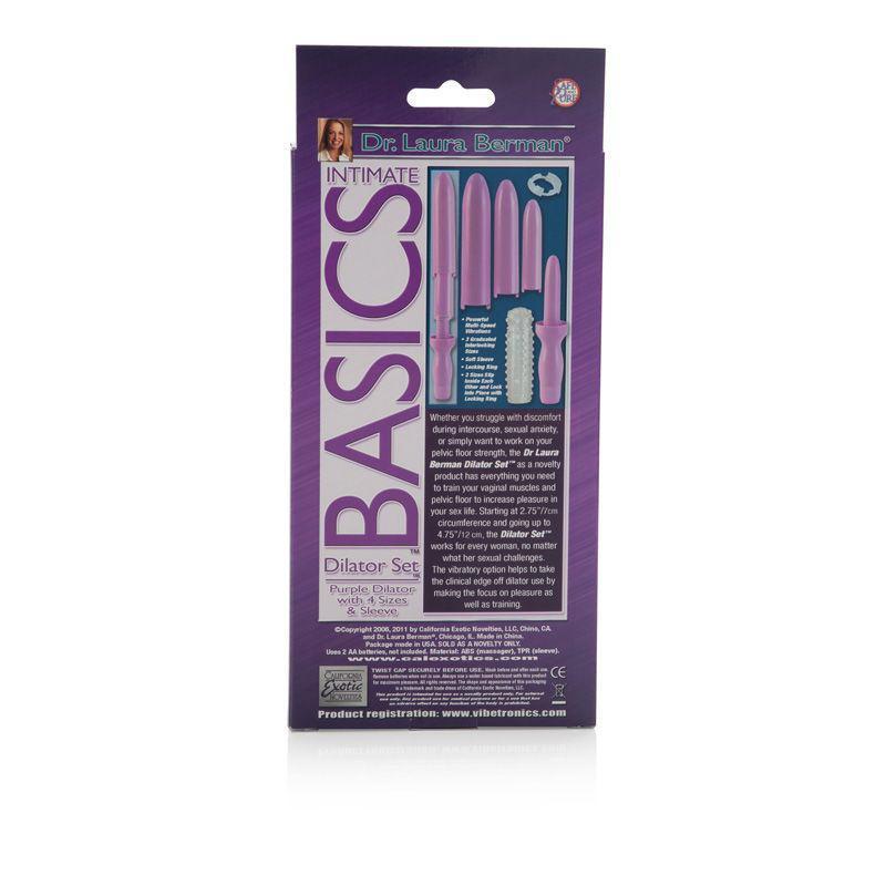 California Exotics - Dr. Laura Berman Dilators Set Of 4 Locking Sizes Plus Sleeve (Purple) CE1422 CherryAffairs