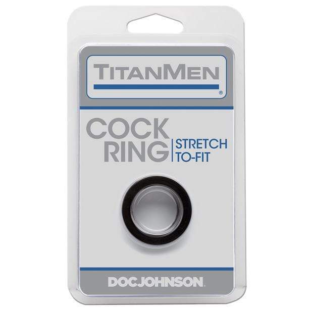 Doc Johnson - Titanmen Tools Cock Ring (Black) Cock Ring (Non Vibration)