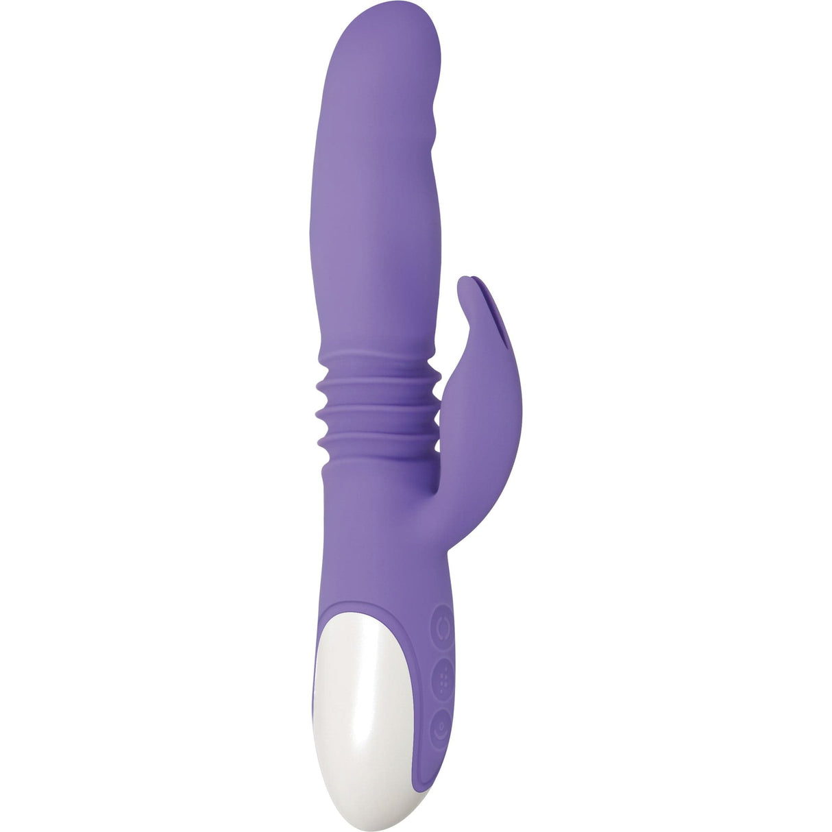 Evolved - Thick and Thrust Bunny Silicone Rechargeable Rabbit Vibrator (Purple) Rabbit Dildo (Vibration) Rechargeable