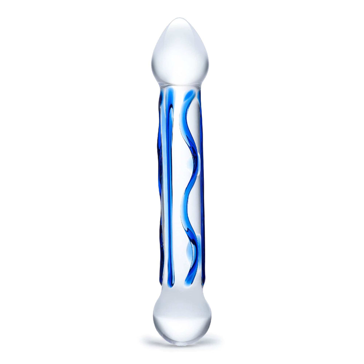 Glas - Tip Textured Glass Dildo 6.5" (Clear) Glass Dildo (Non Vibration)