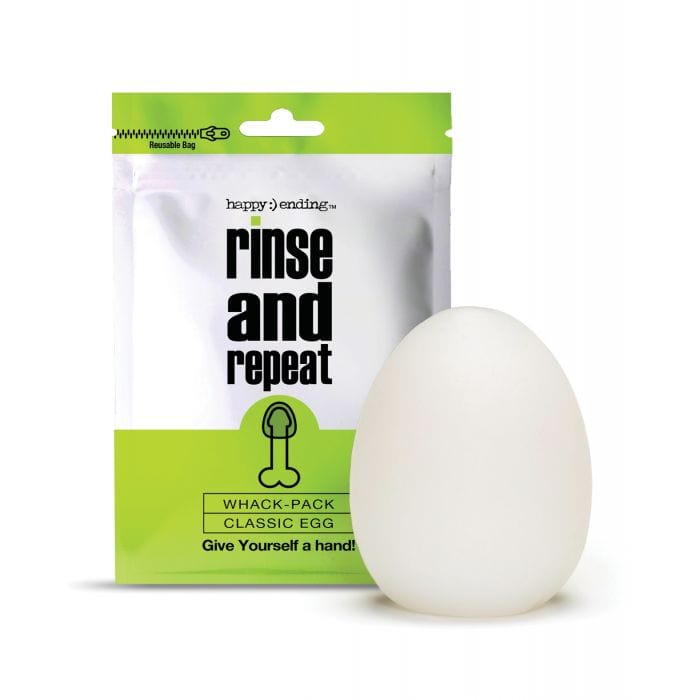 Happy Ending - Rinse and Repeat Whack Pack Classic Egg Masturbator (White) Masturbator Egg (Non Vibration)