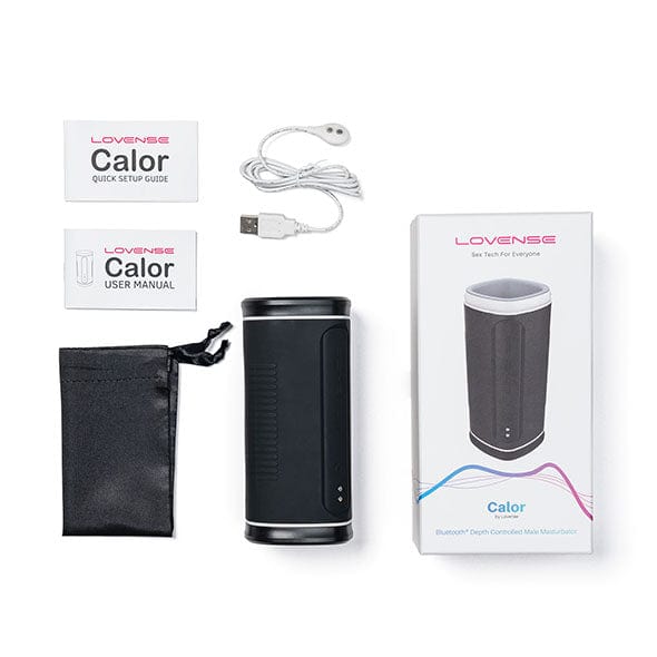 Lovense - Calor App-Controlled Warming Male Masturbator (Black) Masturbator Soft Stroker (Vibration) Rechargeable