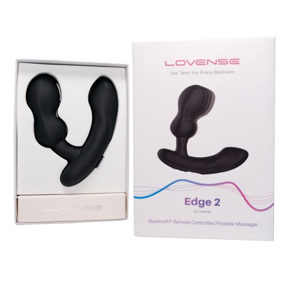 Lovense - Edge 2 App-Controlled Prostate Massager (Black) Prostate Massager (Vibration) Rechargeable