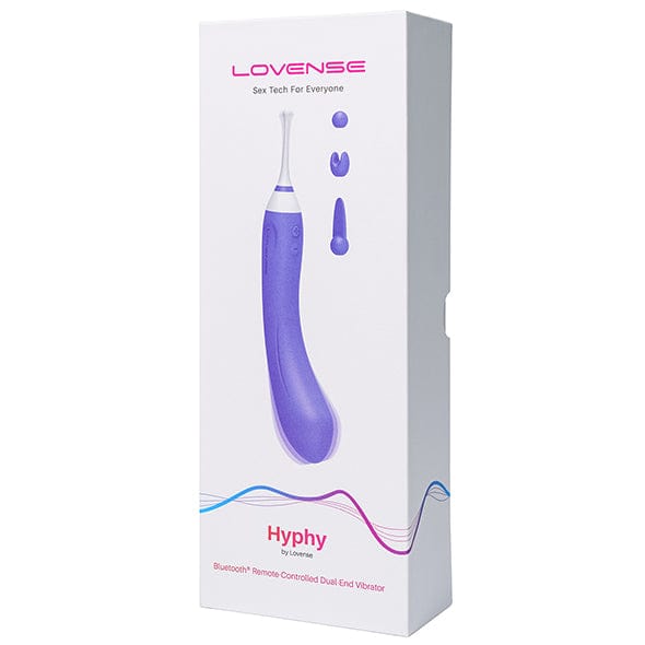Lovense - Hyphy App-Controlled Dual End Vibrator (Purple) Clit Massager (Vibration) Rechargeable