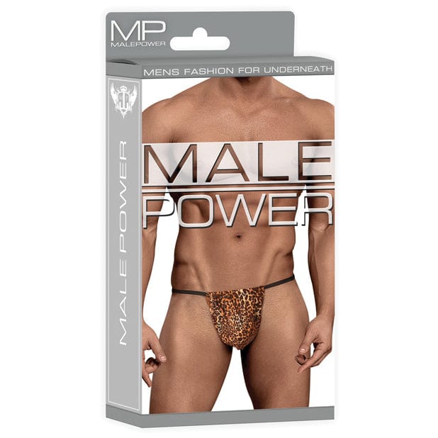 Male Power - Posing Strap Animal Print Thong Underwear O/S (Leopard) Gay Pride Underwear