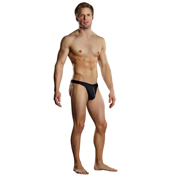 Male Power - Zipper Thong Underwear L/XL (Black) Gay Pride Underwear