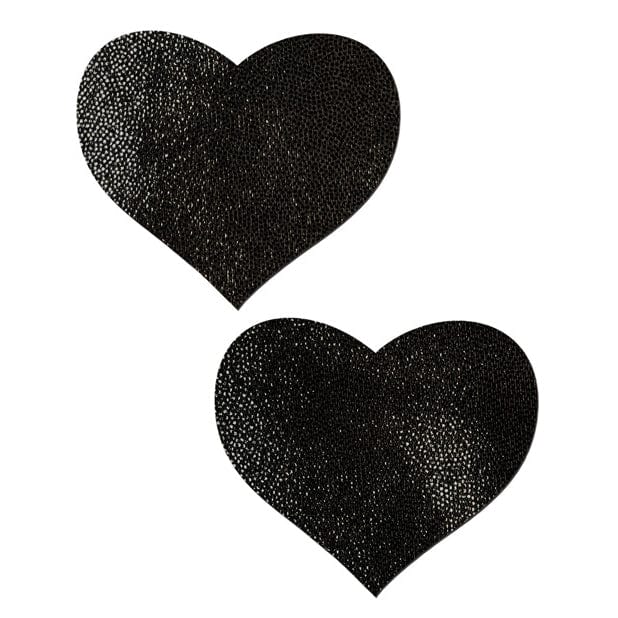 Pastease - Basic Liquid Heart Pasties Nipple Covers O/S (Black) Nipple Covers