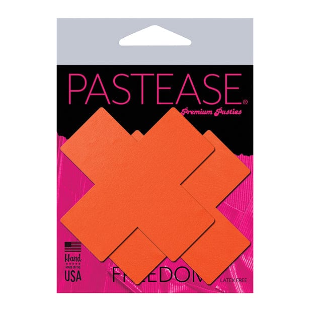 Pastease - Basic Plus X Black Light Reactive Pasties Nipple Covers O/S (Neon Orange) Nipple Covers