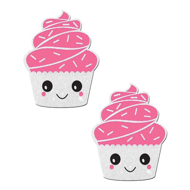 Pastease - Premium Cupcake Glittery Frosting Pasties Nipple Covers (White) Nipple Covers