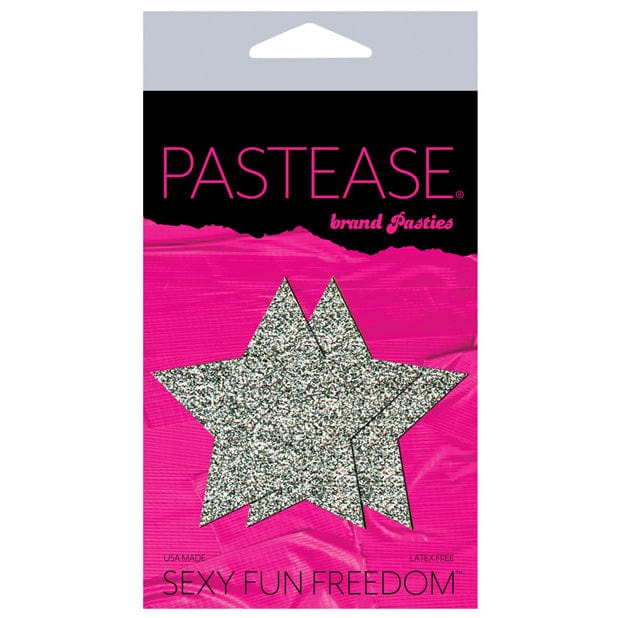 Pastease - Premium Glitter Star Pasties Nipple Covers O/S (Silver) Nipple Covers