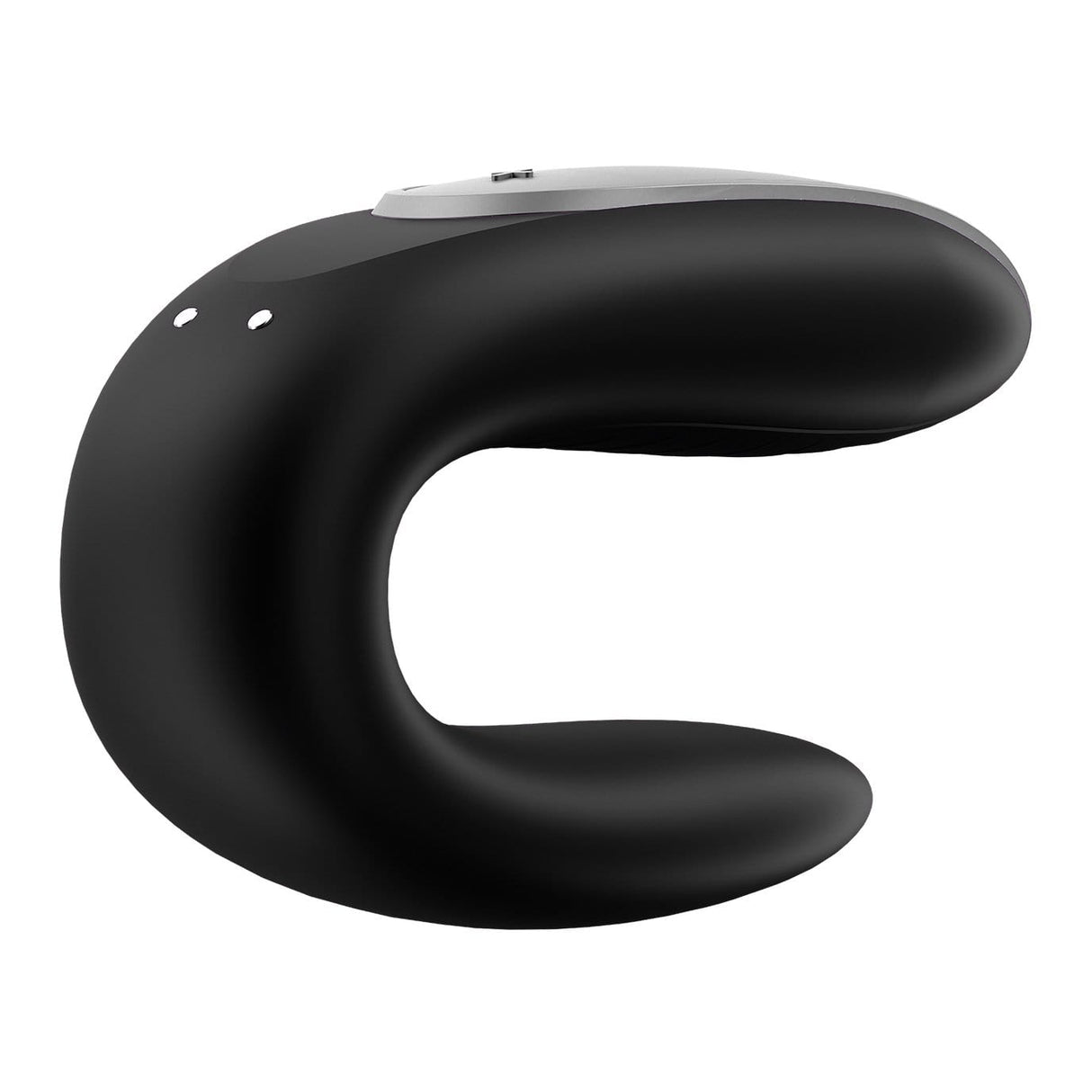 Satisfyer - Double Fun App-Controlled Couple's Vibrator with Remote Control (Black) Remote Control Couple's Massager (Vibration) Rechargeable